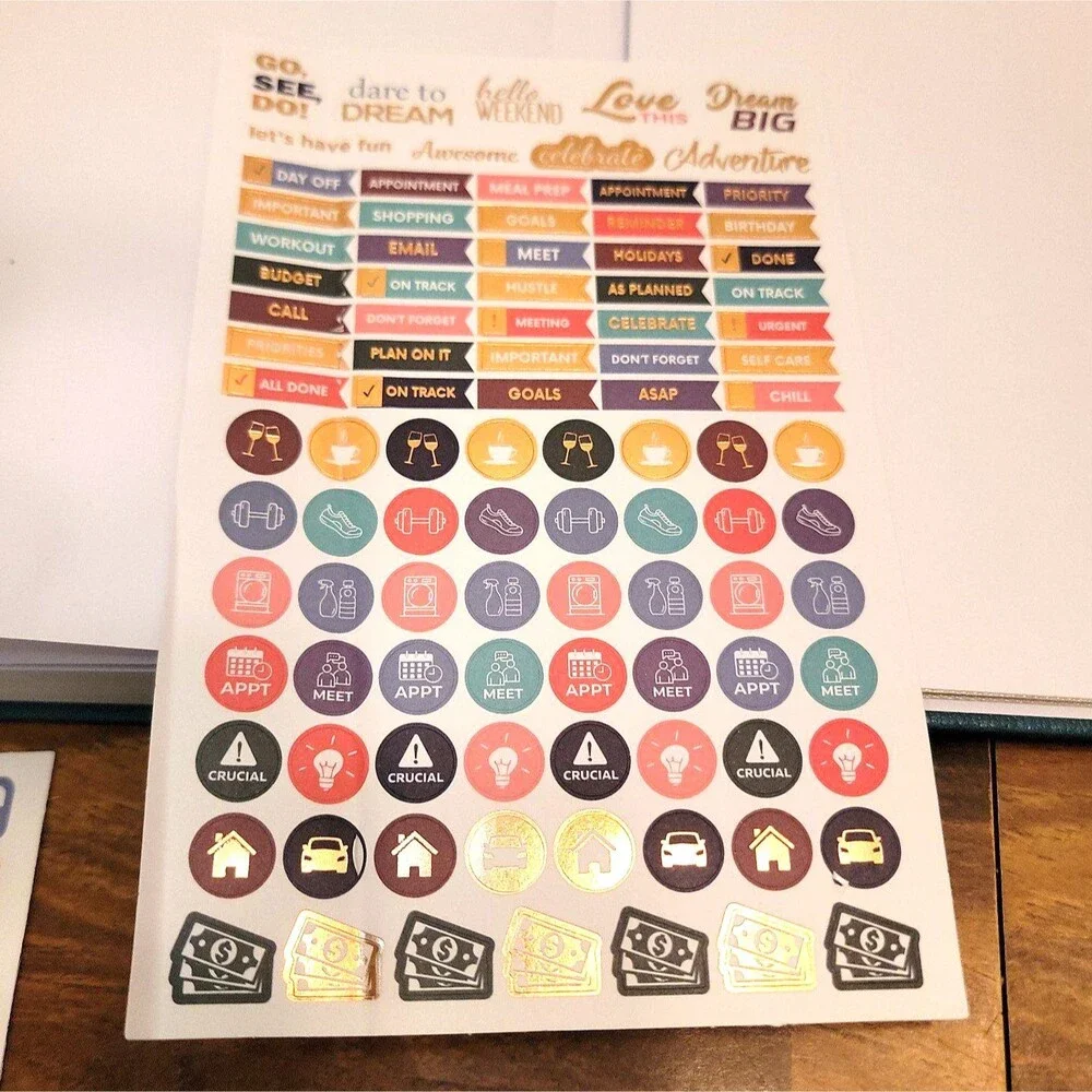 Legend Planner Personal Planner Goal Tracking Book with Stickers